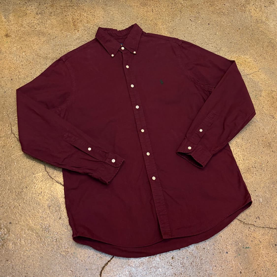 미국 빈티지 폴로랄프로렌 버건디 긴팔 셔츠 상품이미지2