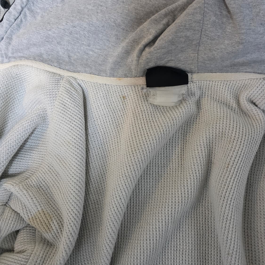 [OS] 빈티지 디키즈 더블페이스 써멀 후드집업 트래쉬드 페이드 블랙 상품이미지8