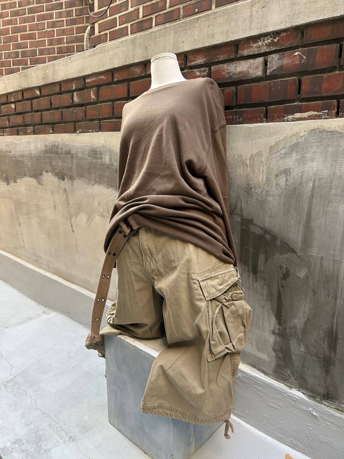 *레어* 빈티지 폴로 카키 와플 롱슬리브 상품이미지1