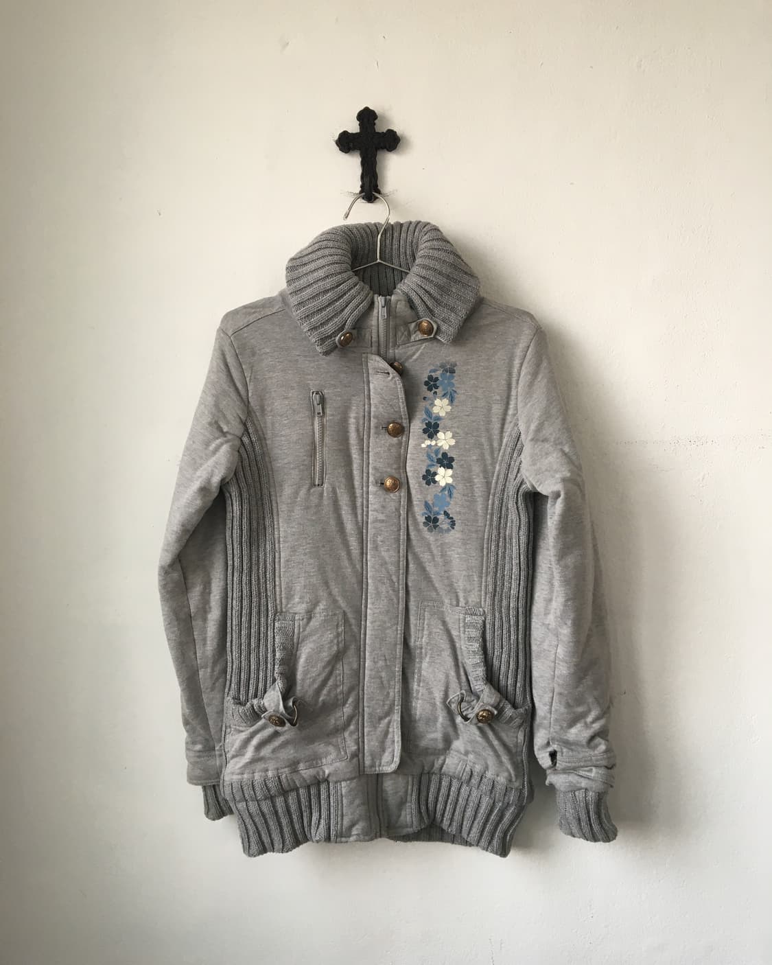 Printing point ribbed layered jacket 상품이미지1