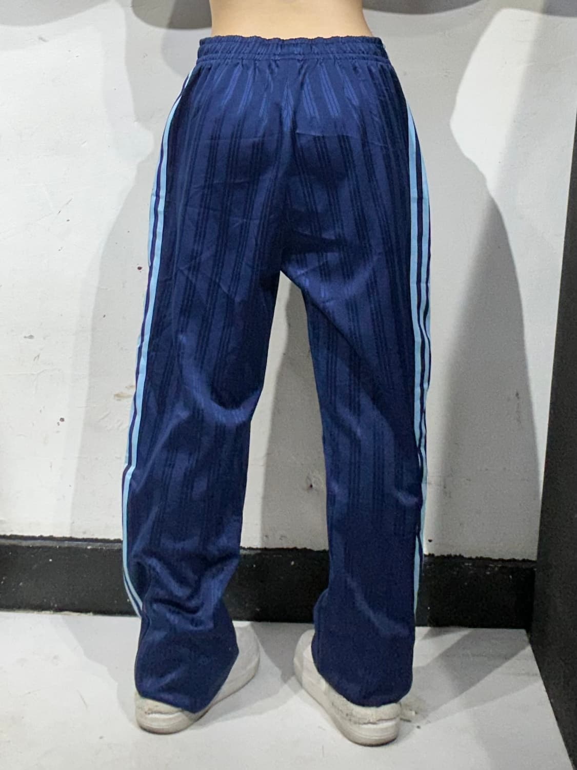 아디다스 네이비 블루 삼선 와이드 추리닝 바지 트레이닝 팬츠 L 상품이미지3