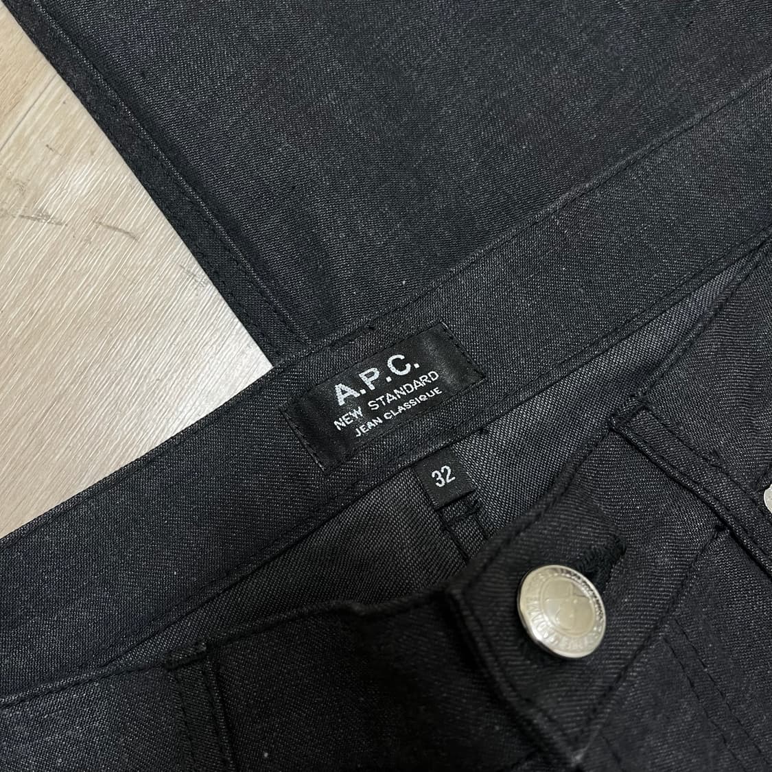 A.P.C 아페쎄 뉴스탠다드 스트레이트 데님 블랙진 32  상품이미지6