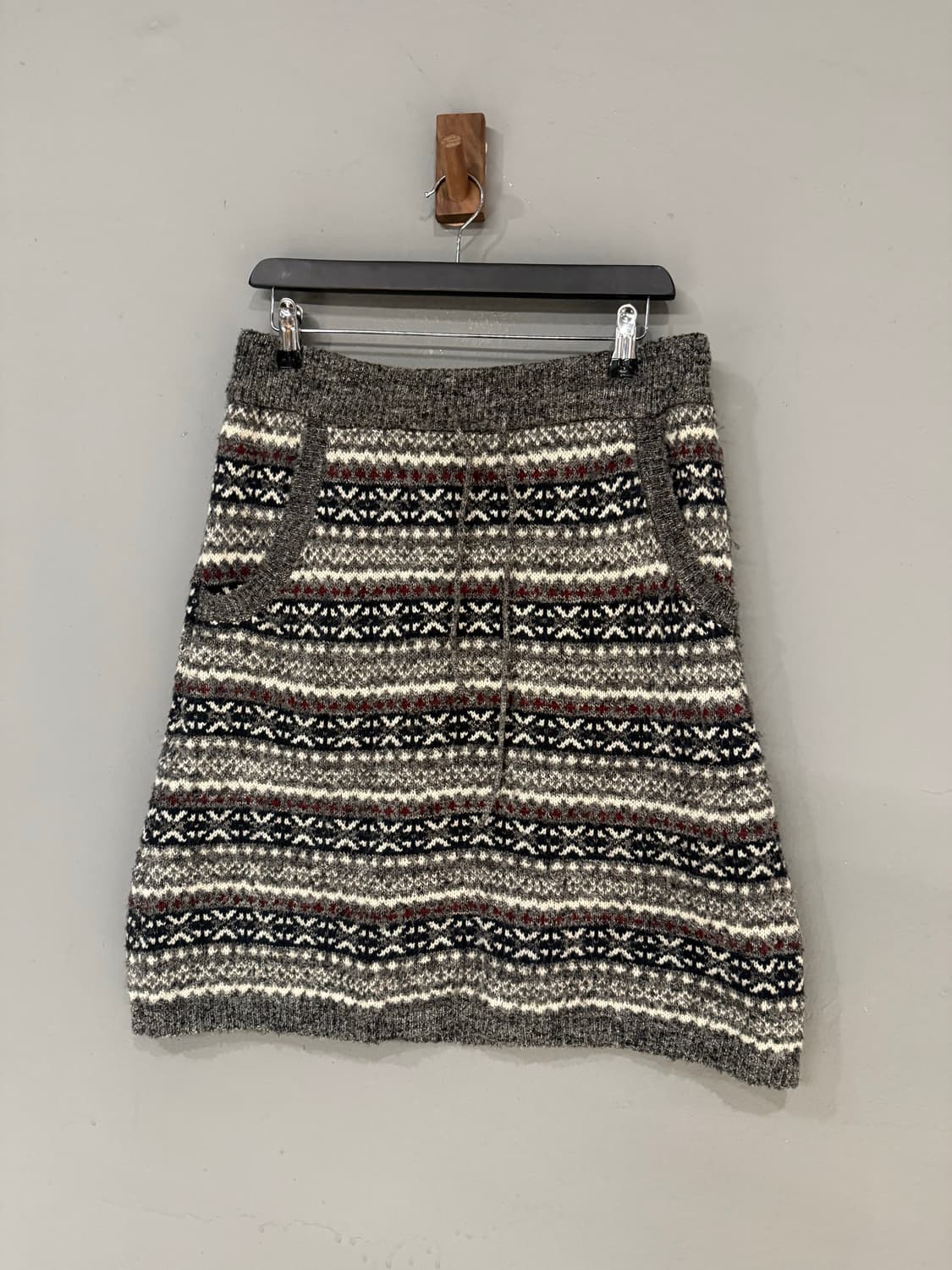 winter pattern knit midi skirt 상품이미지6