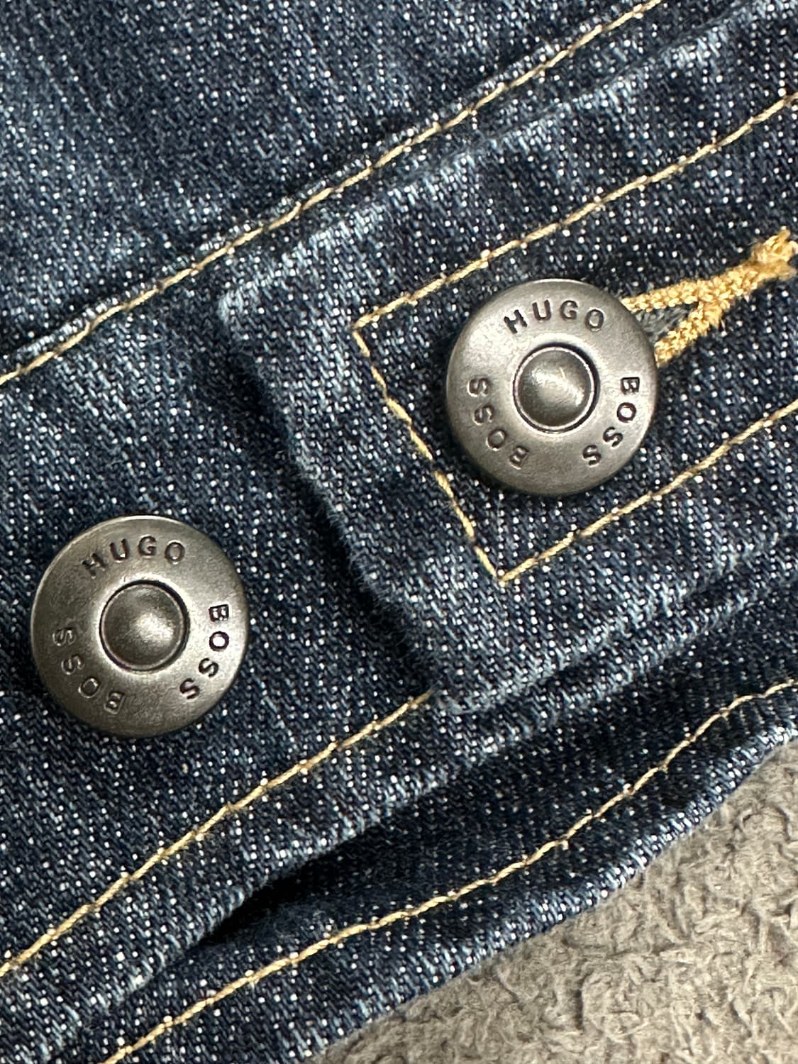 2006' 휴고보스 커브드 데님 집업 자켓 XL 상품이미지8