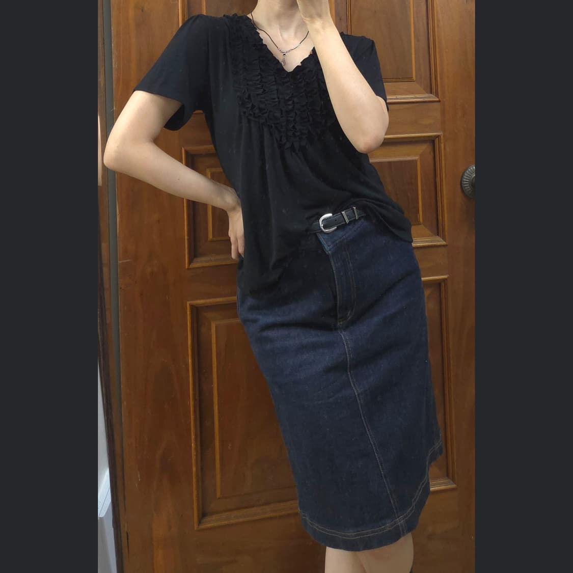 일본 브랜드 프릴 반팔 티 상품이미지5