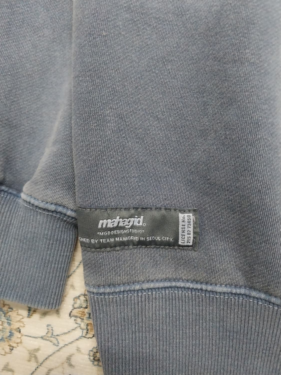 마하그리드 워싱 후드티 블루 L 상품이미지3