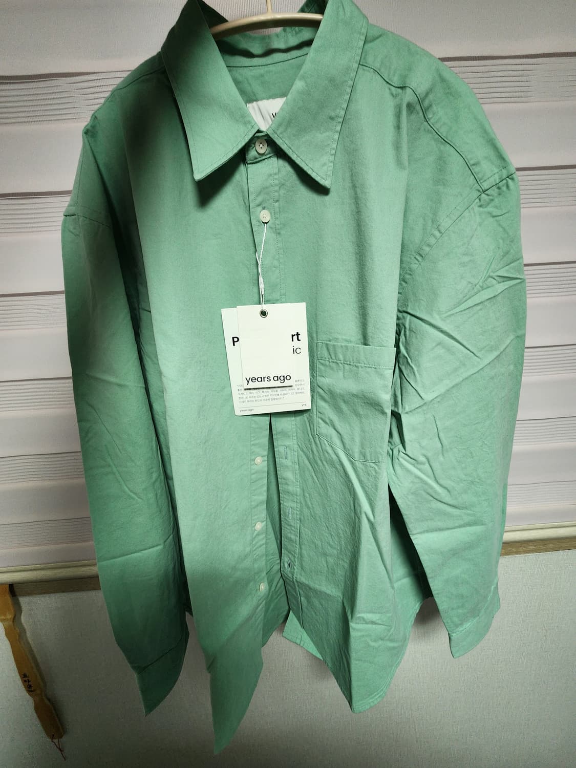 [3][새상품] 이얼즈어고 코튼 드릴 포이카 셔츠 민트 상품이미지2