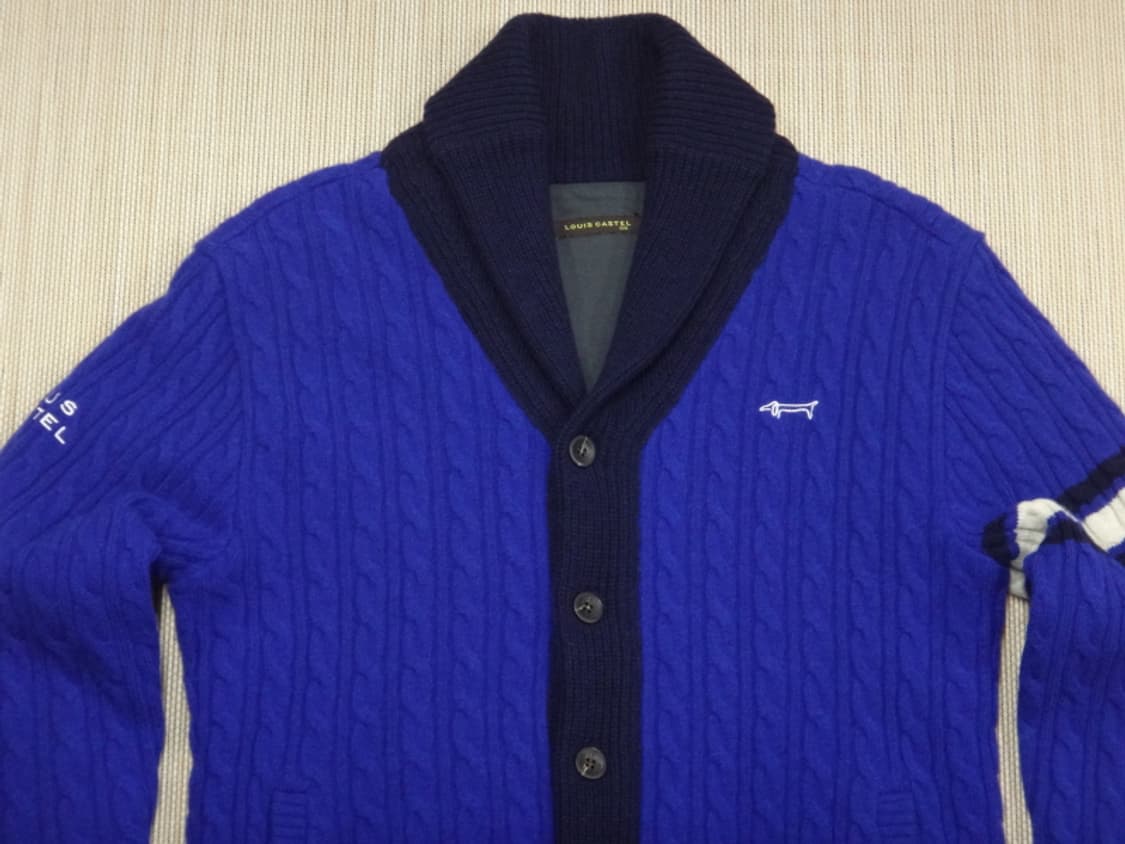 (100) 루이까스텔 숄카라 꽈배기 니트 방풍 가디건 상품이미지3