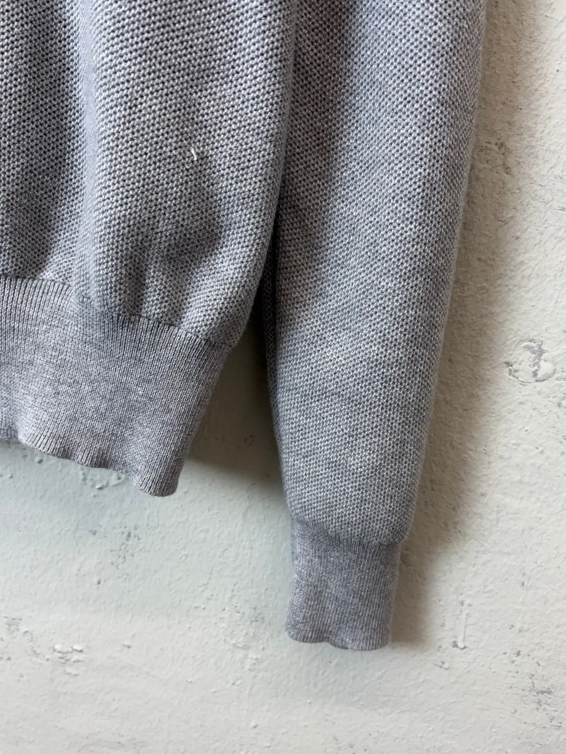 폴로랄프로렌 빈티지 그레이 코튼 니트 반집업 상품이미지3