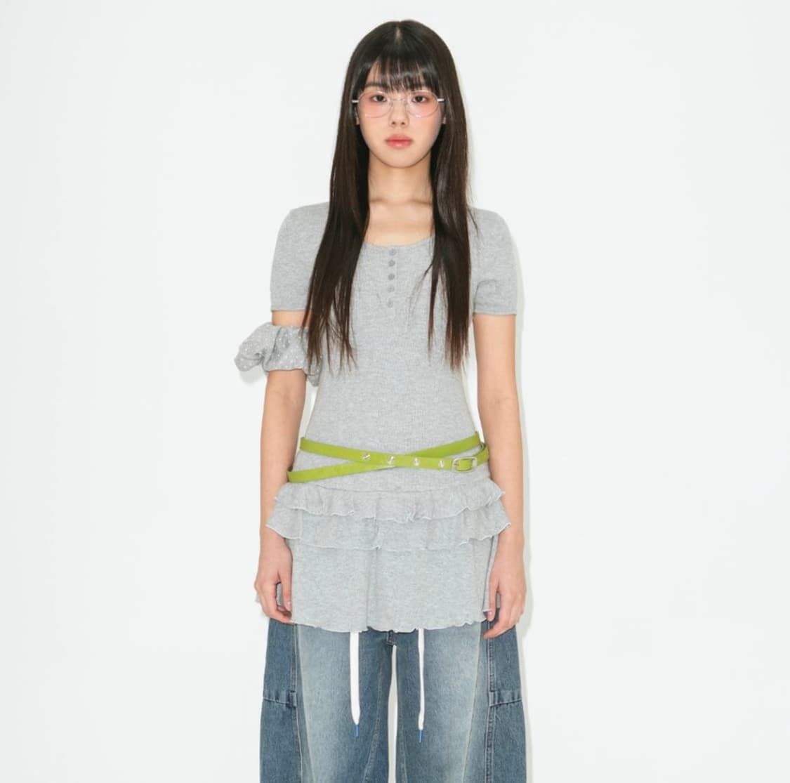 라츠유 세렌 스냅 벨트 그린 라임 Seren Snap Belt Green 상품이미지2