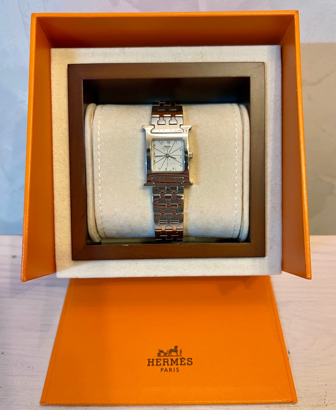 (정품 풀박)HERMES에르메스 H 아워 시계 /스몰사이즈 상품이미지1