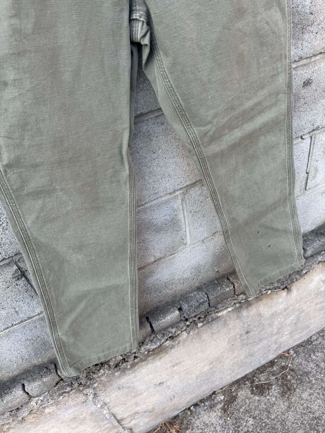 칼하트 빈티지 싱글니 워크 팬츠 32 아미그린 모스그린 상품이미지5