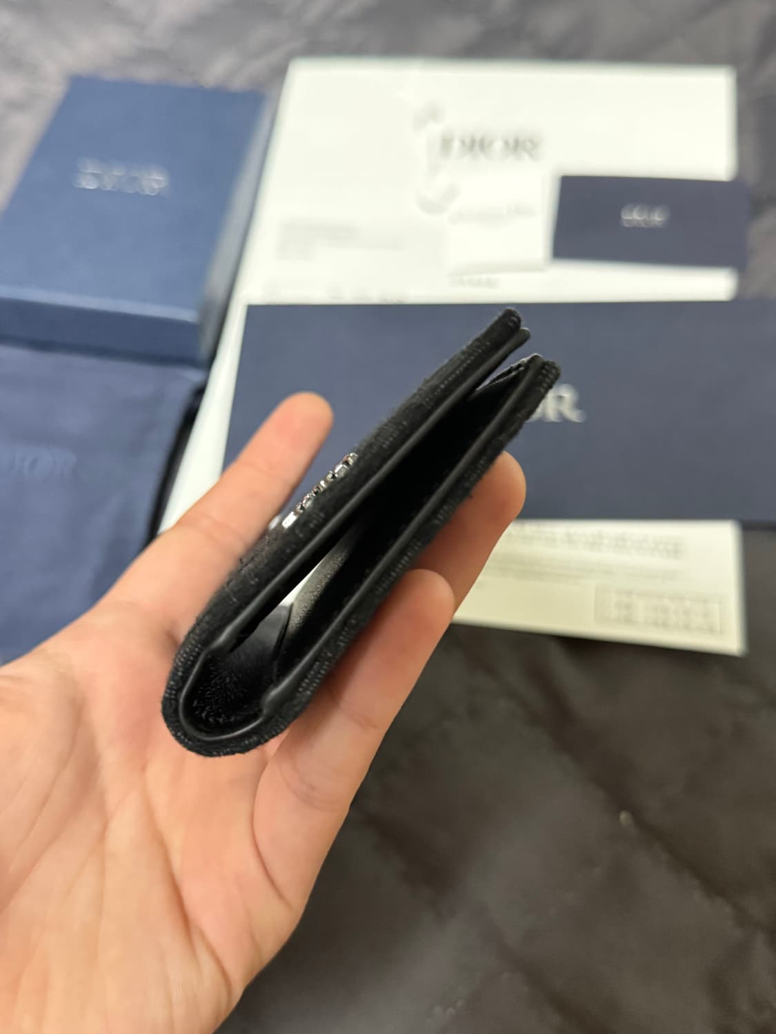 디올 24FW 오블리크 자카드 오거나이저 카드지갑 블랙 상품이미지7