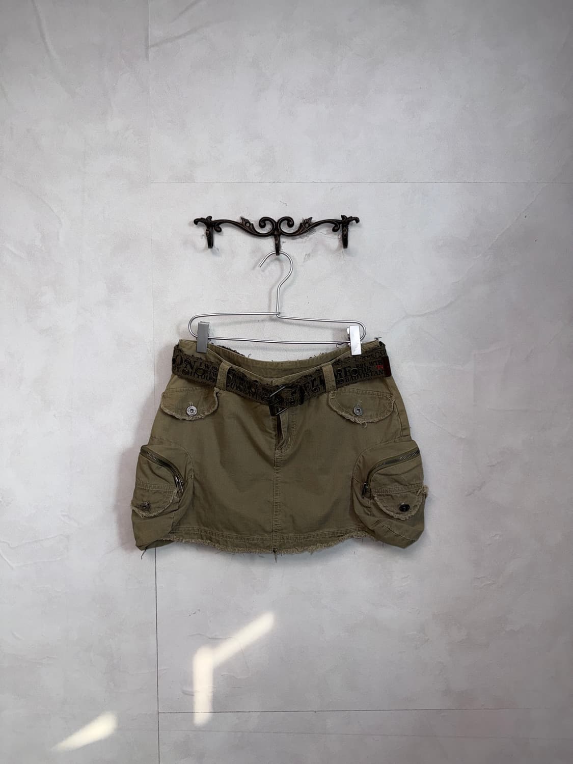 Ash brown multi pocket cargo mini skirt  상품이미지1