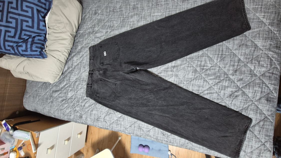 오베이 빅윅 배기 데님 흑청 32 상품이미지2