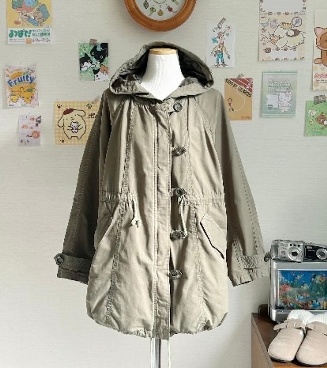 모리걸st 빈티지 카키 야상 코트 상품이미지1