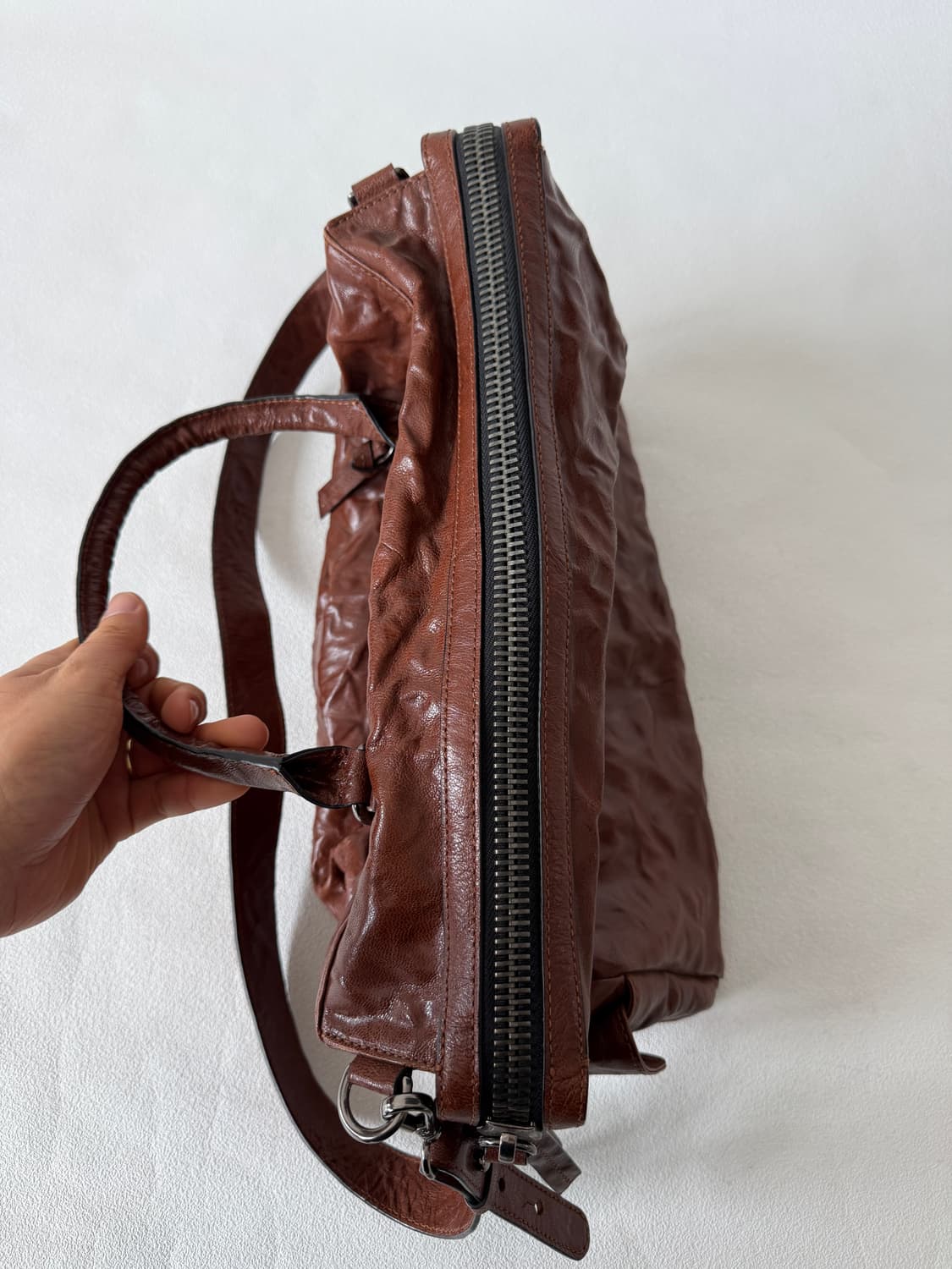 Pre owned 레더 토트 숄더백 상품이미지4