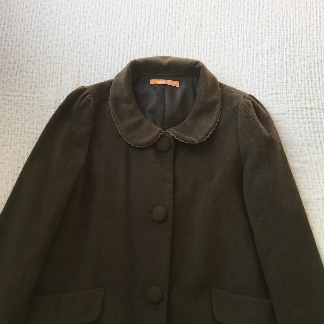 JPN/ 모리걸코트 둥근카라코트 카키코트 모리룩코트 에이라인코트 반코트 상품이미지8