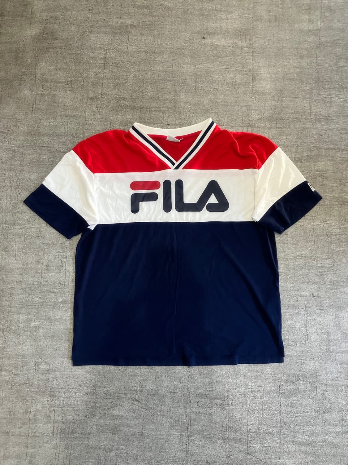 Fila 휠라 올드스쿨스트릿 아메카지 배색 반팔티셔츠 상품이미지1