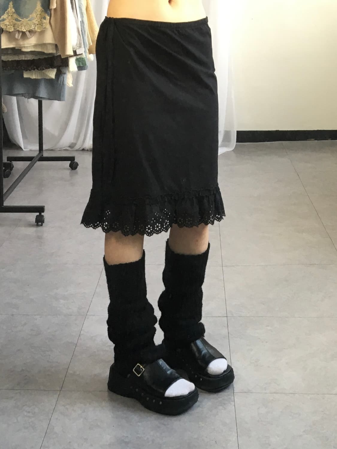 Tied punching point skirt 상품이미지4