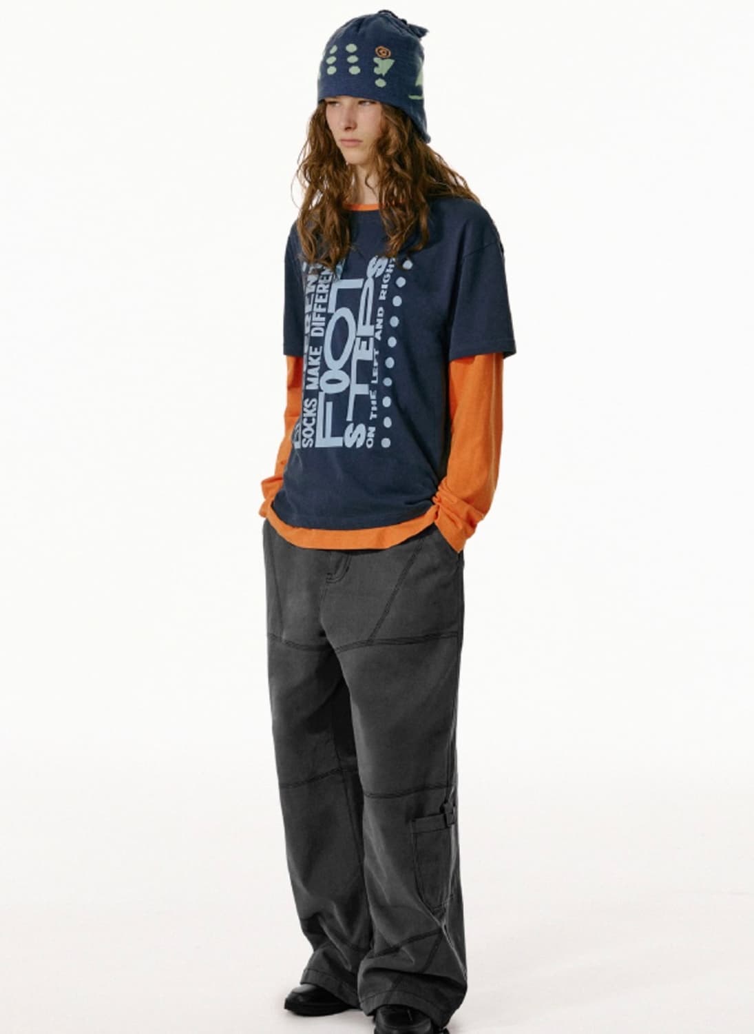 테켓 레이어드 D.C. duo pack 롱슬리브 오렌지 L size 상품이미지3