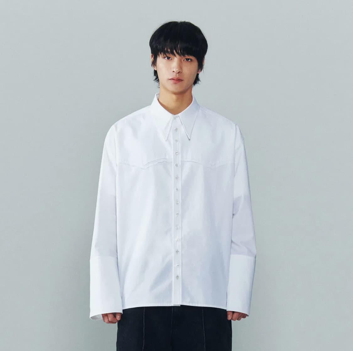 이어스트 화이트 웨스턴 셔츠 M 상품이미지1