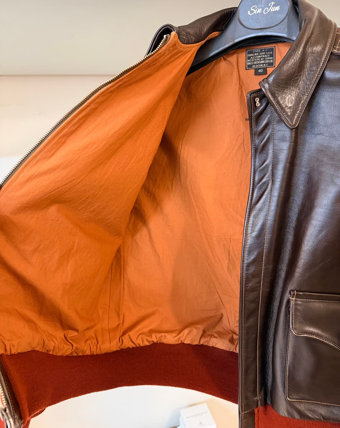 버즈릭슨 A-2 레드립 40사이즈 BR80644 말가죽 상품이미지9