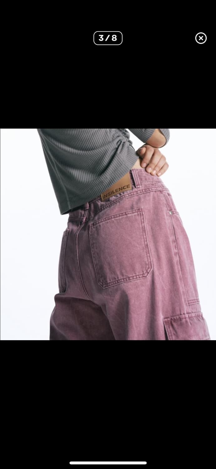 인사일런스 핑크 카고바지 상품이미지3