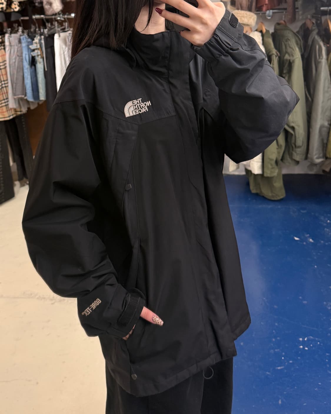 TnF 노스페이스 고어텍스 블랙 바람막이 상품이미지2