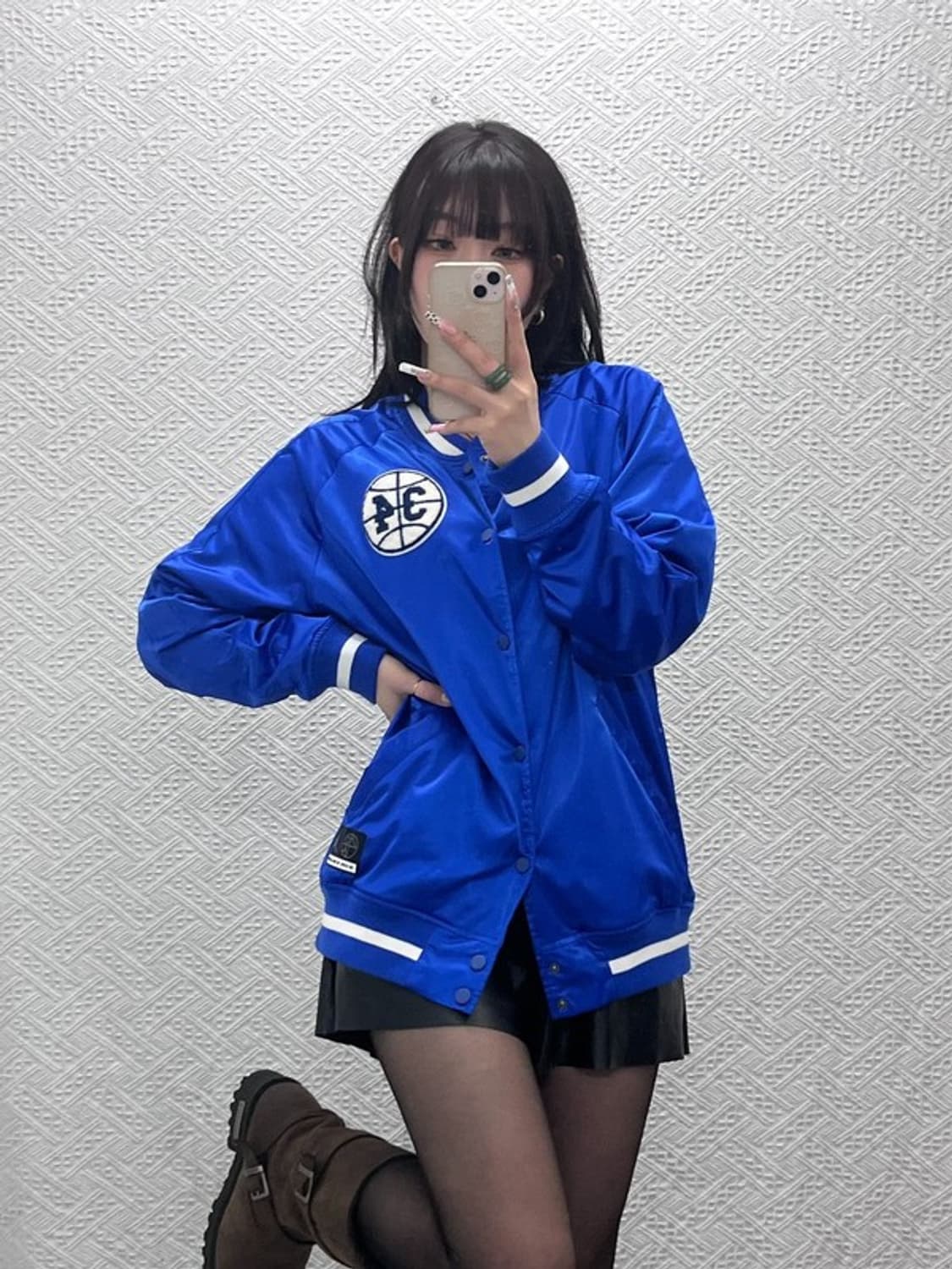 나이키 에어조던 올드스쿨 레트로 새틴 바시티 자켓 M C11108 상품이미지1