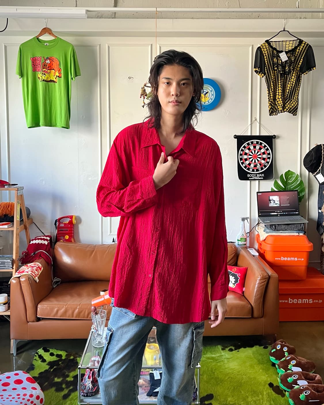 1990's WHITE STAG Pleats Shirt Jacket 상품이미지2