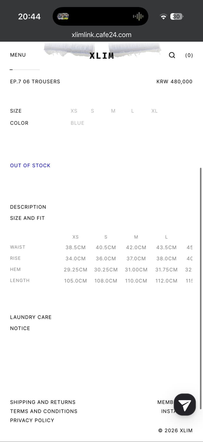 xlim ep.7 06 TROUSERS 상품이미지2