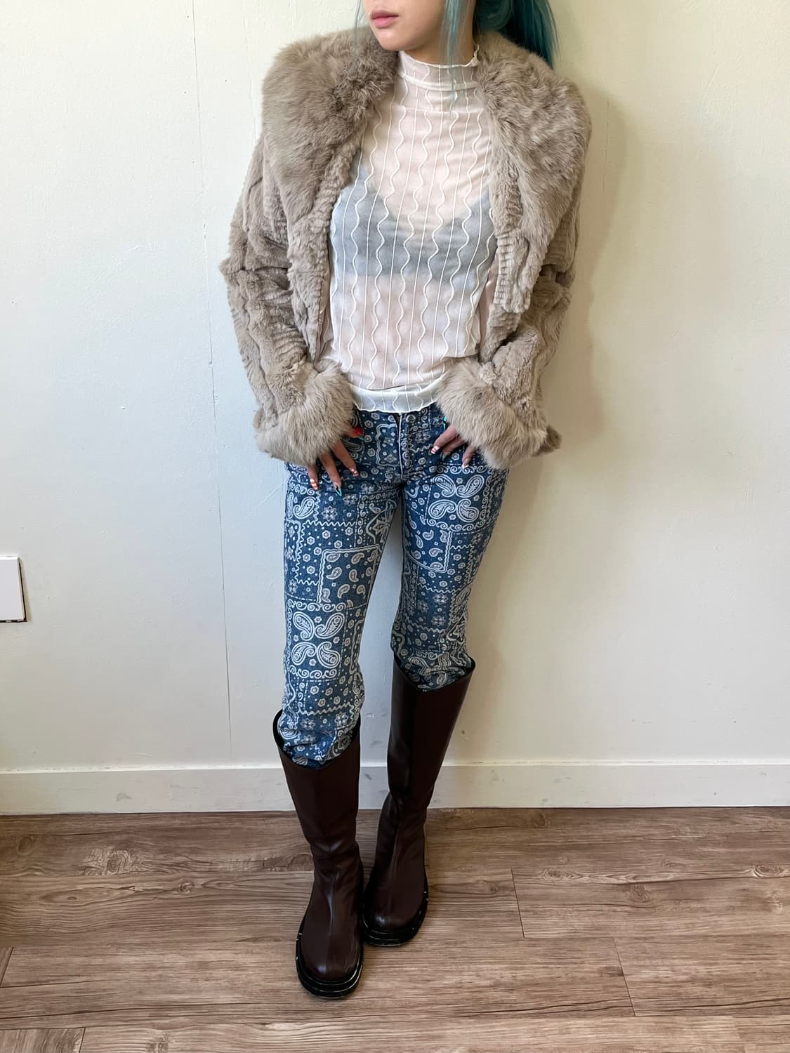 japab vtg 토키 퍼 자켓 상품이미지7