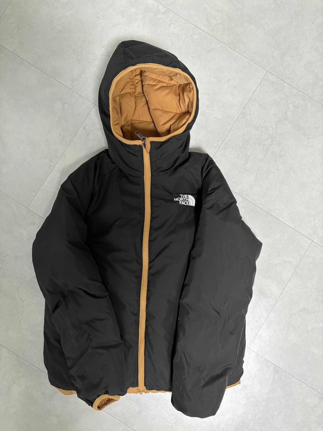 노스페이스 리버시블 패딩 600 브라운 상품이미지3