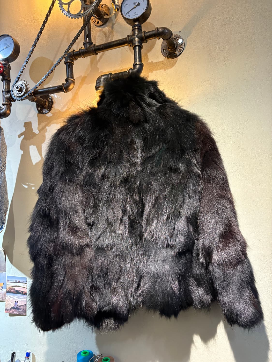 블랙 리얼 폭스퍼재킷 상품이미지5