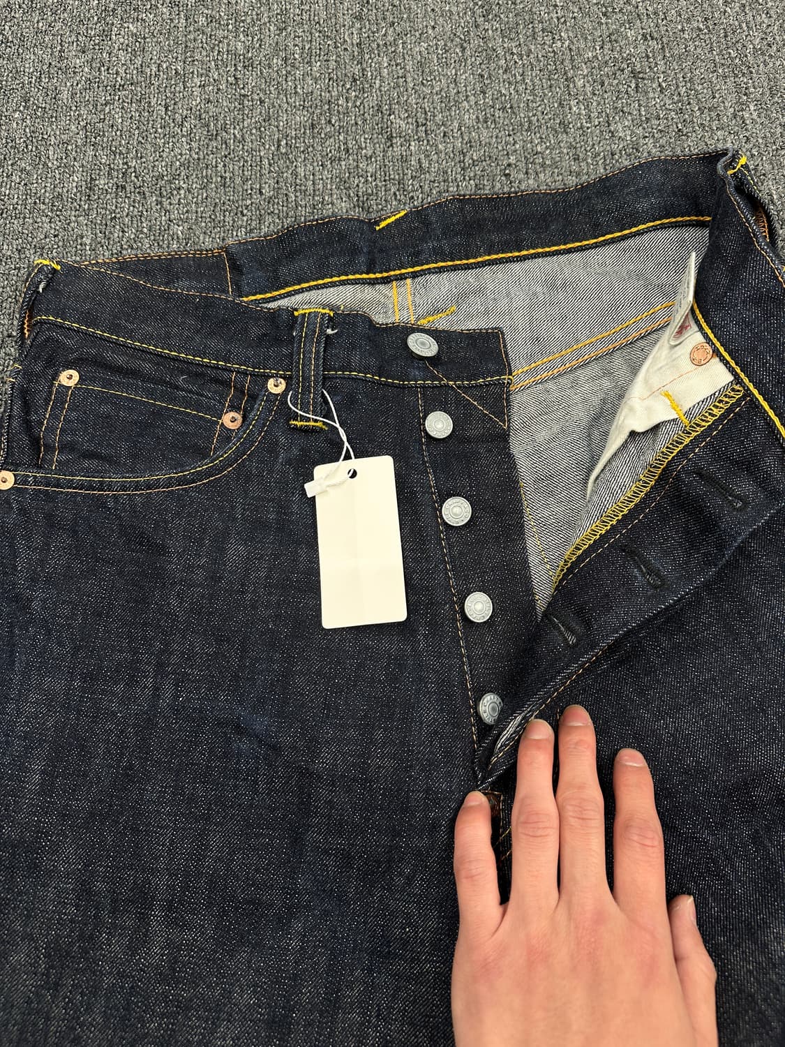 30) evisu x prohibit 셀비지 흑청 데님팬츠 상품이미지7