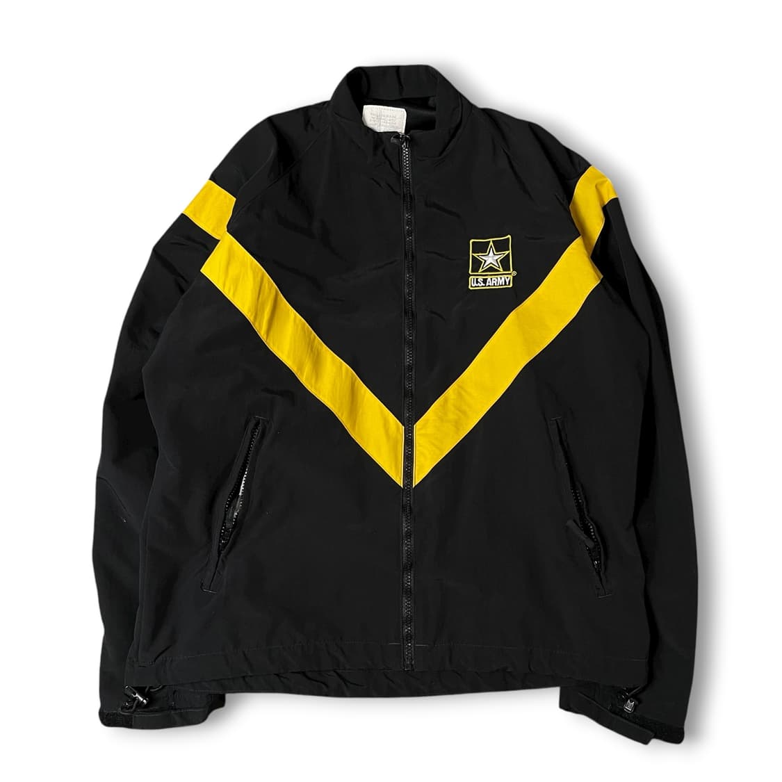미군 APFU US 아미 블랙 옐로우 아노락 나일론 바람막이 자켓  상품이미지1