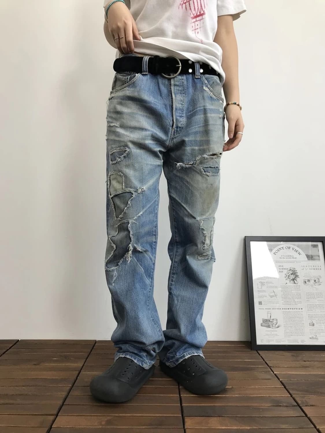 Levis 501 Distressed Denim Pants 상품이미지1