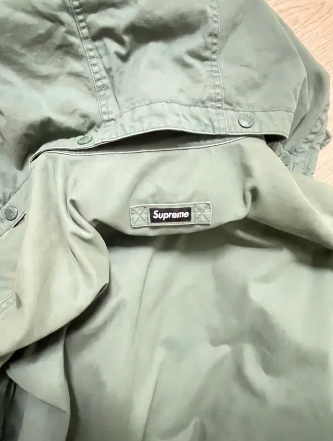 [XL] 23FW 슈프림 레더 칼라 유틸리티 자켓 그린 상품이미지5