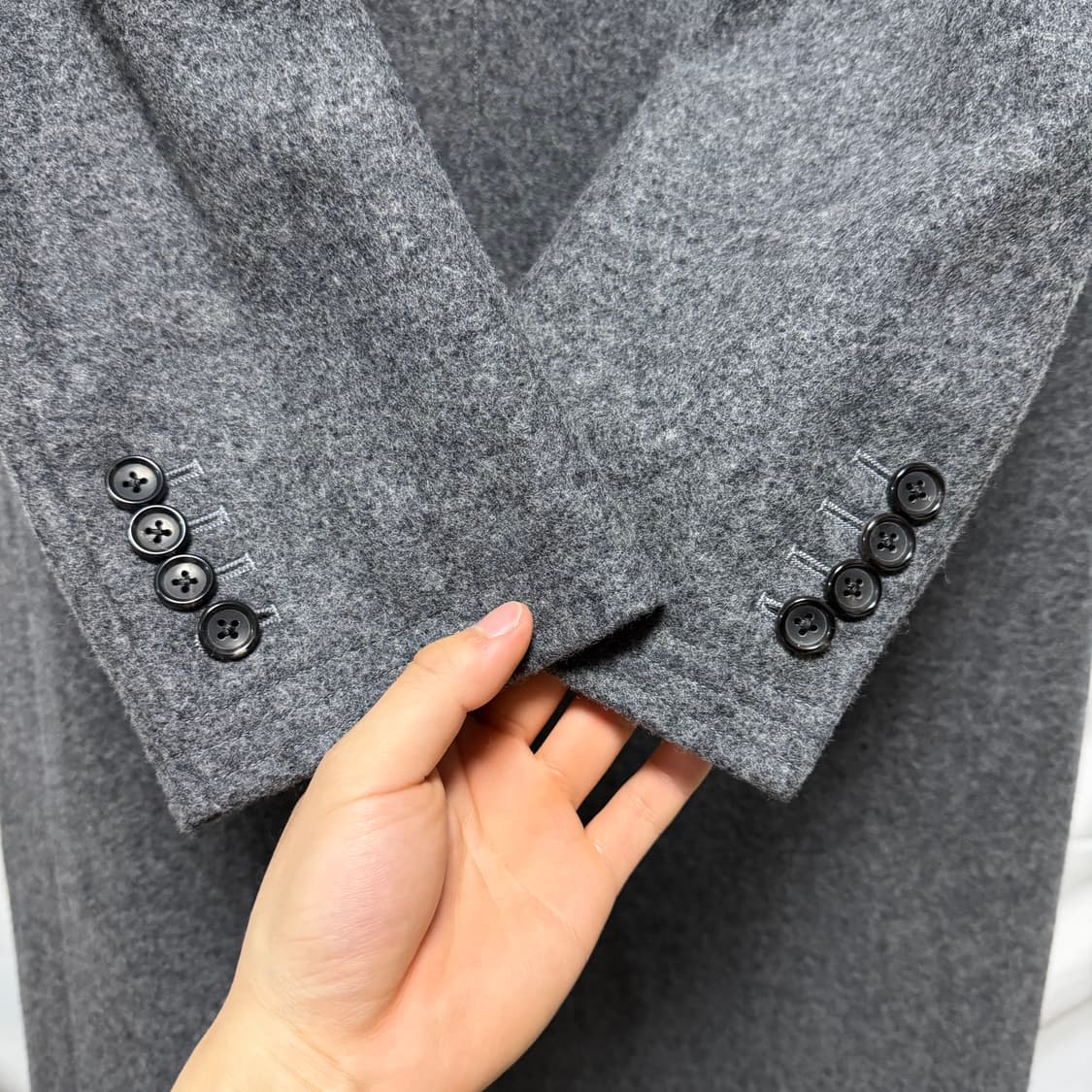 [S+급/2] 톰브라운 울 암밴드 체스터필드 오버 코트 그레이 상품이미지9