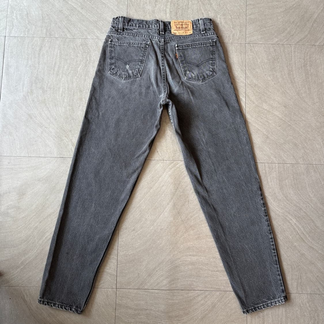 94년 미국 생산 리바이스 550데님 오렌지탭 블랙 팬츠 상품이미지6