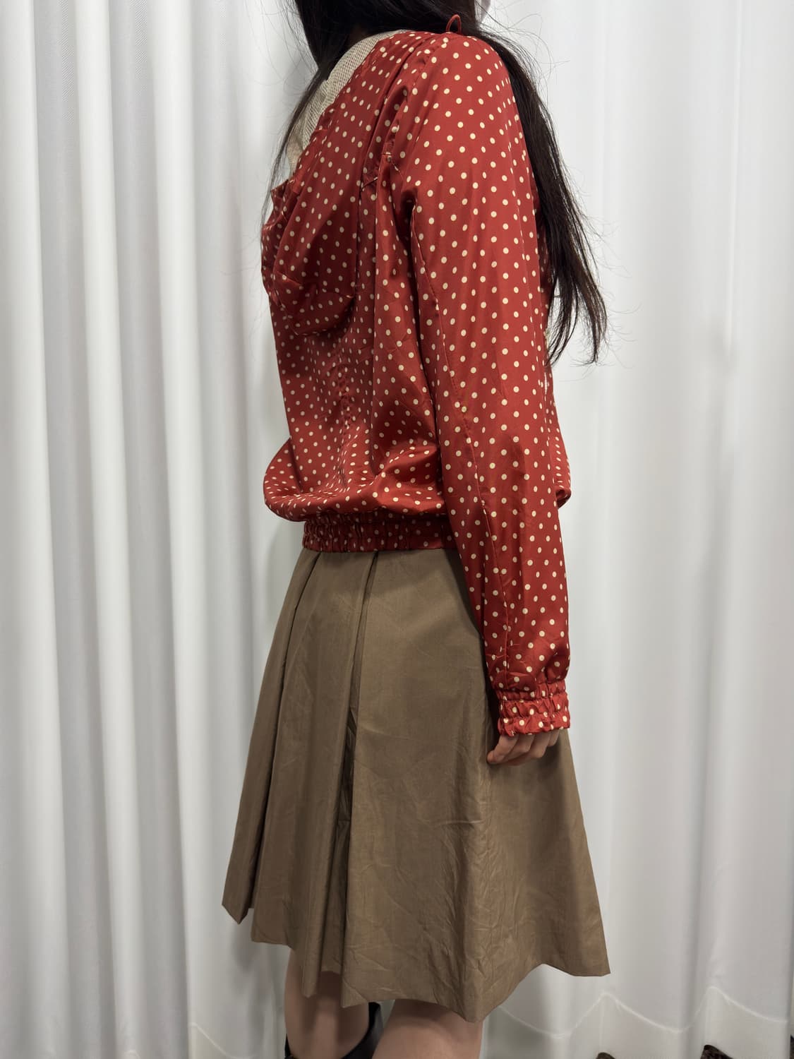 indivi beige midi pleats skirt 상품이미지6