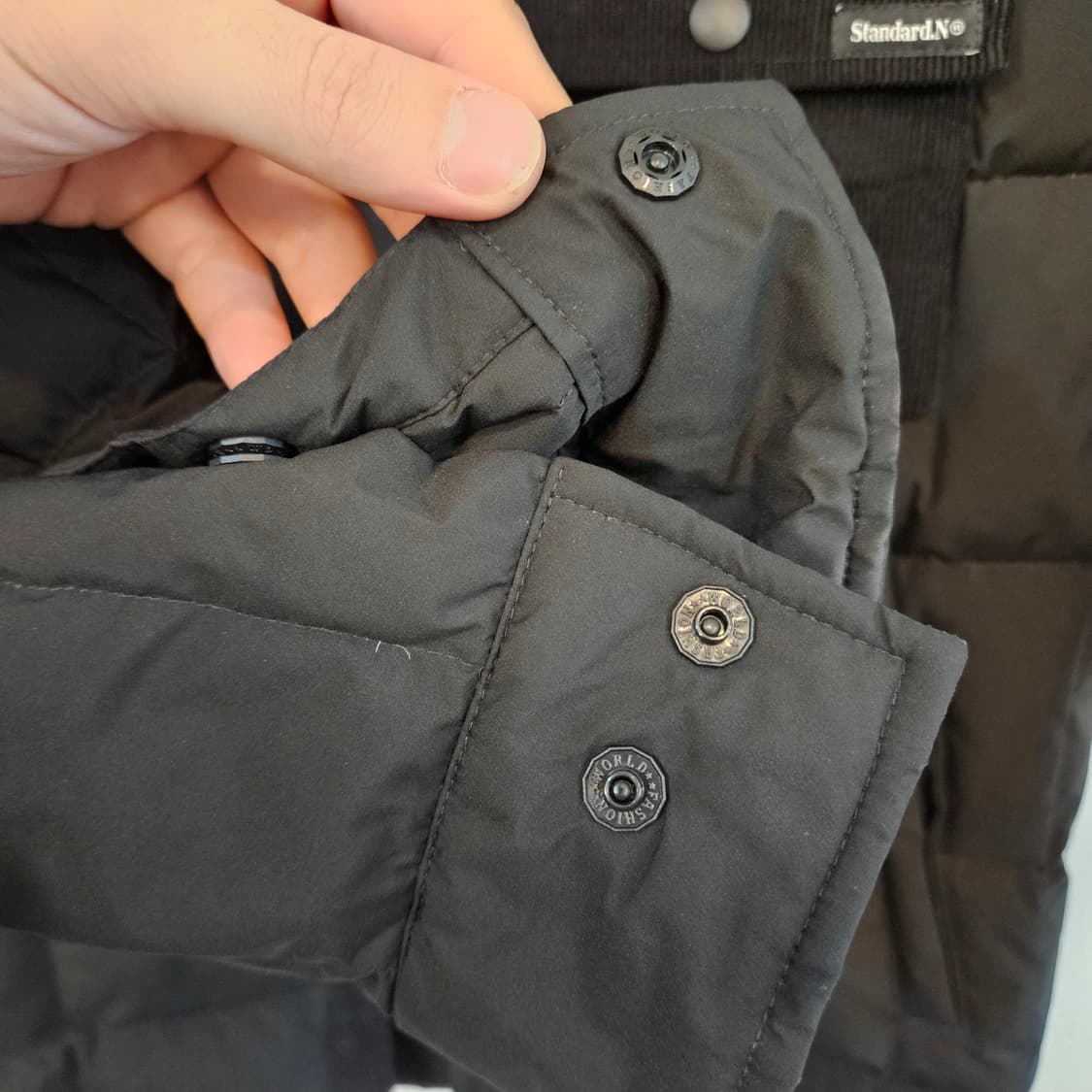 100(L) NII 검정 퀼팅 셔츠 자켓 상품이미지6