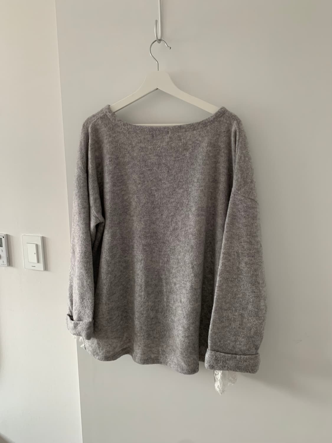 그레이 레이스 니트 상품이미지4