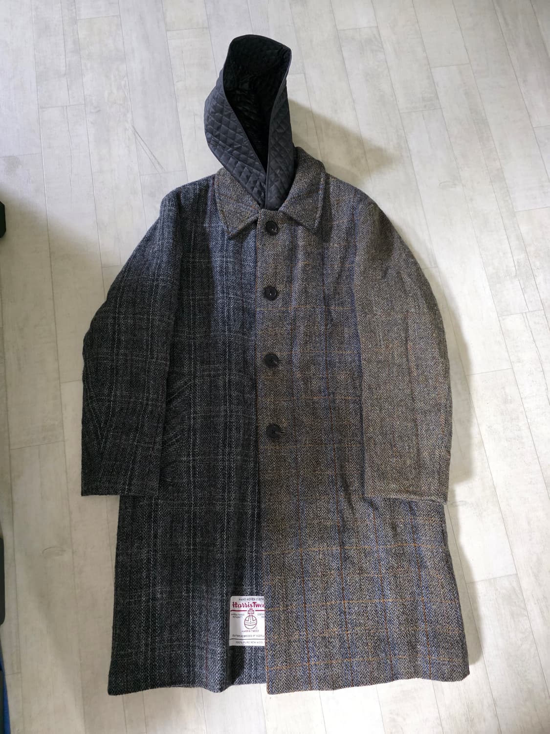 커스텀멜로우 해리스 트위드 오버 코트 95 상품이미지3