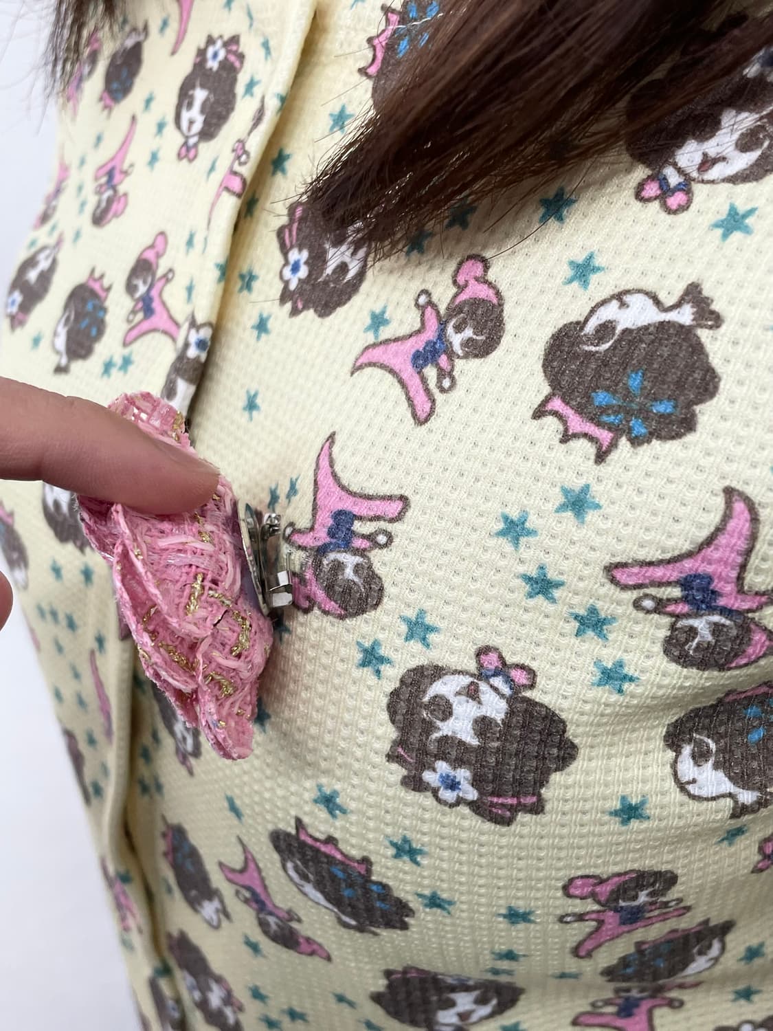 키치 패턴 코사지 탑🍋 상품이미지4