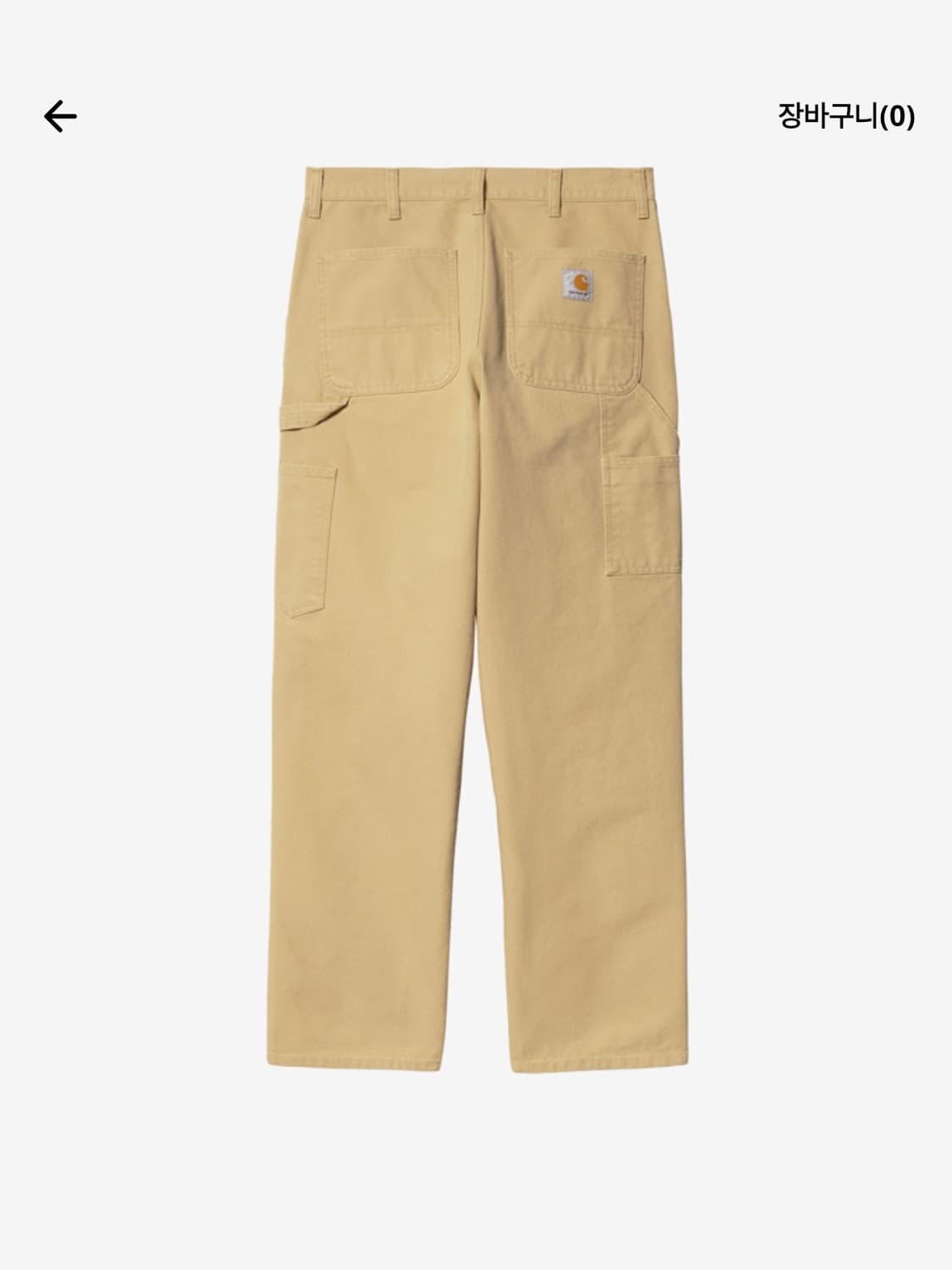 칼하트 wip 싱글 니 팬츠 디어본 버번 에이지드 캔버스 상품이미지2