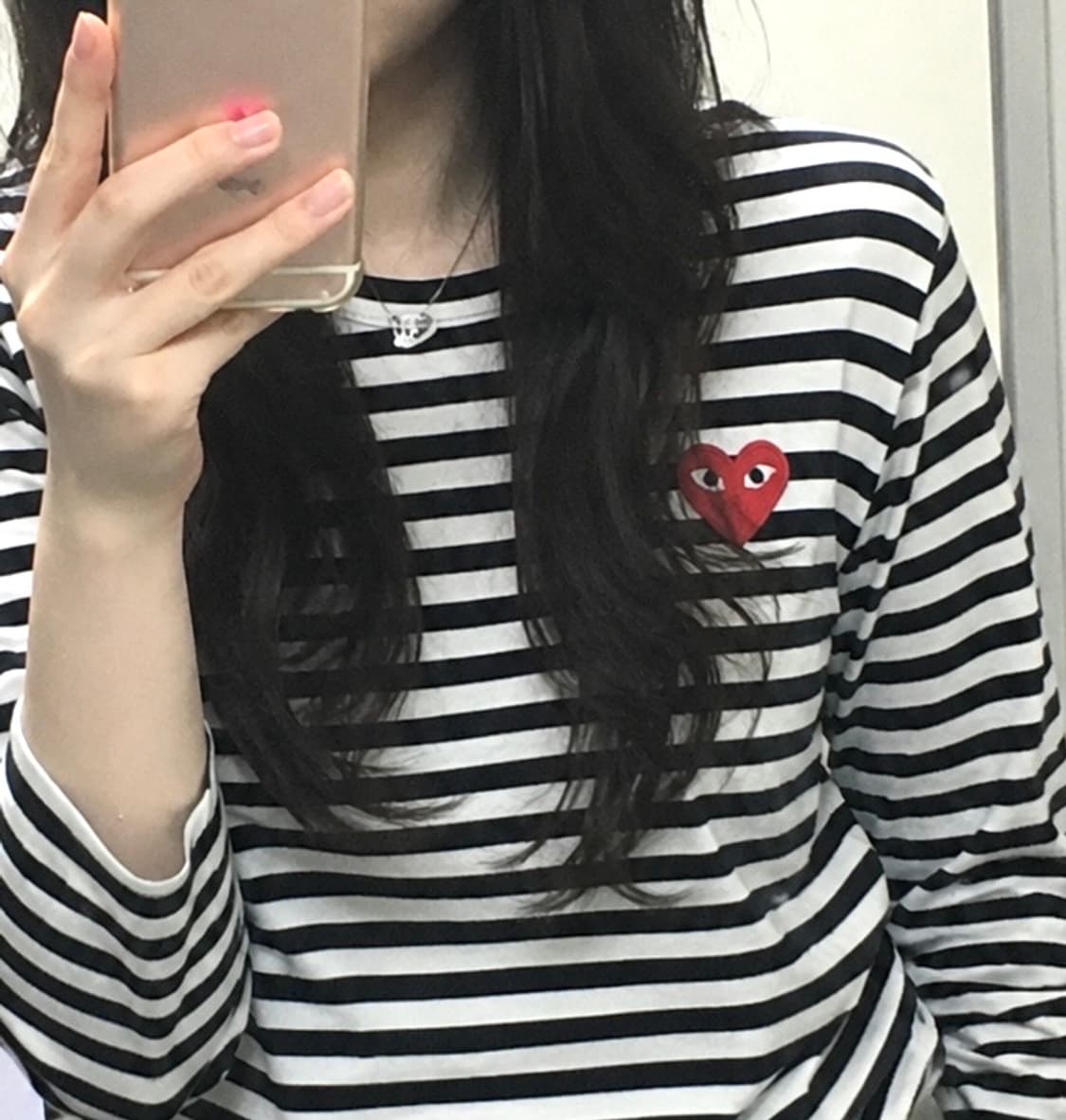꼼데가르송 스트라이프 롱슬리브 블랙 상품이미지1