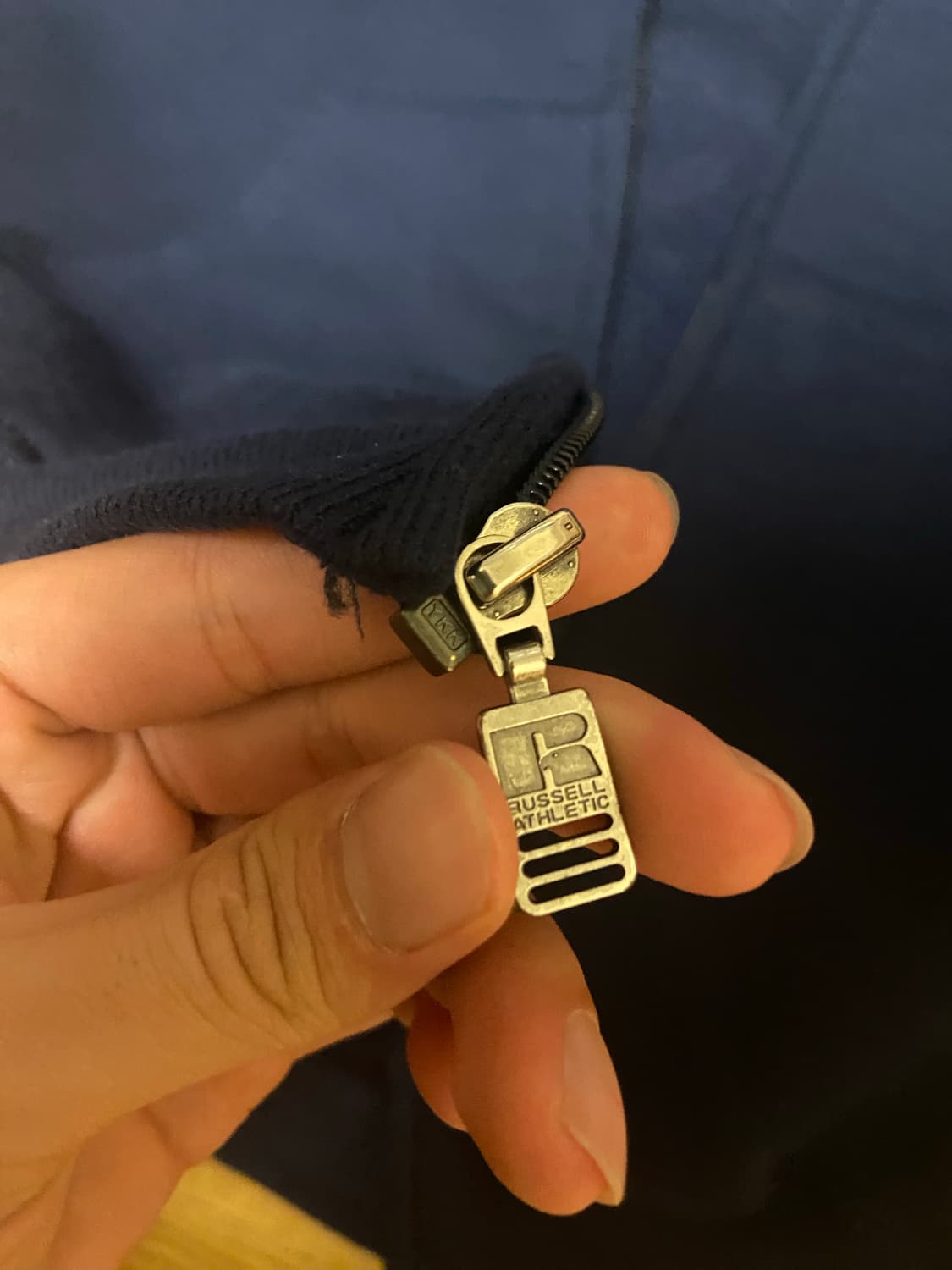 90s 러셀 에슬레틱 후드집업 네이비 상품이미지6