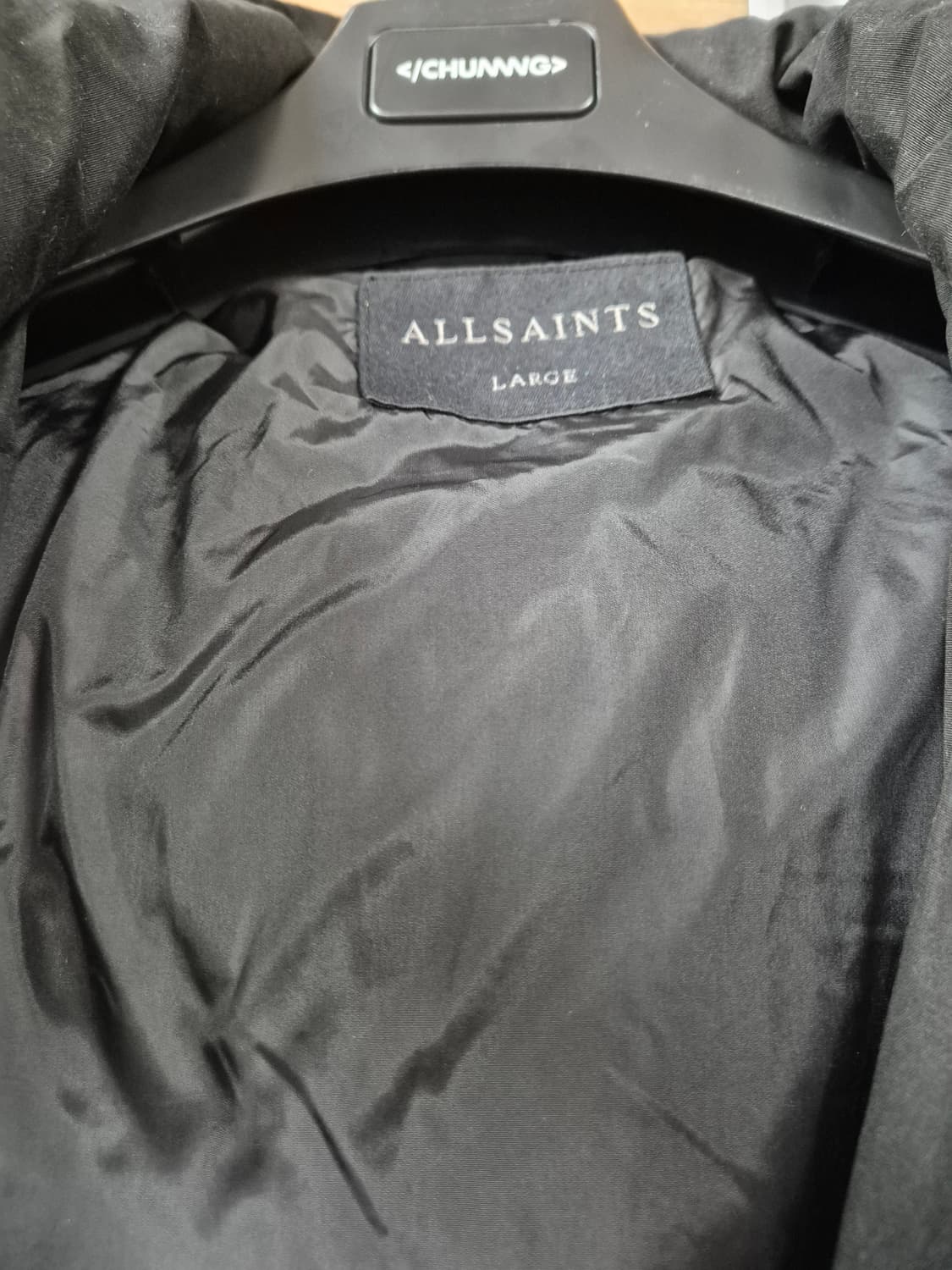 올세인츠 남성 블랙 세르지오 파카 패딩 (L/105) 상품이미지6